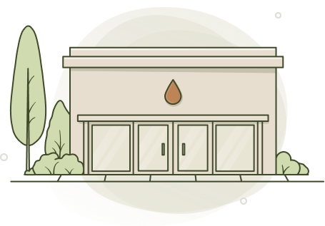 Labcorp location storefront illustration