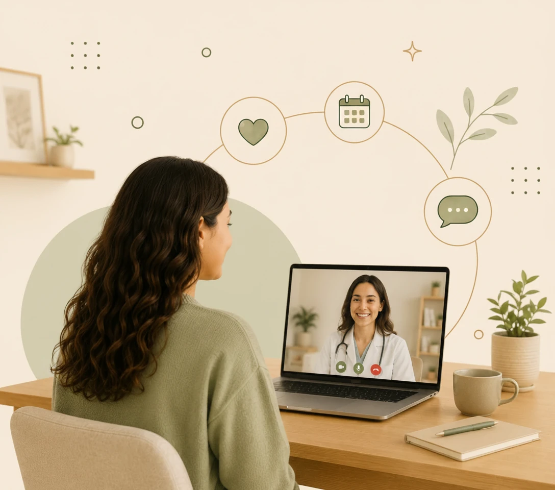MoldCo provider video visit on a laptop